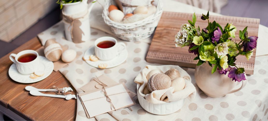 Une décoration de table de style rustique